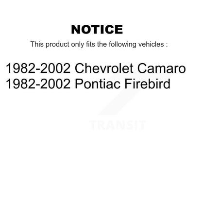 [Avant + Arrière] Kit de biellette de barre stabilisatrice de suspension pour 1982-2002 Chevrolet Camaro Pontiac Firebird KTR-103928