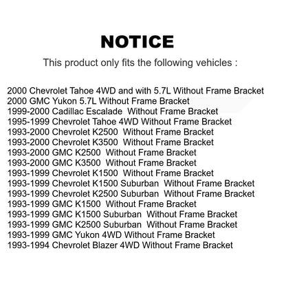 [Avant] Kit d'extrémité de biellette de direction pour Chevrolet K1500 GMC Tahoe K2500 Suburban K3500 Yukon Cadillac Escalade Blazer sans Frame Bracket KTR-103955