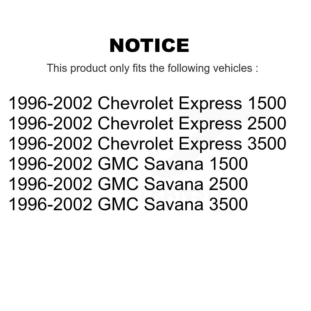 [Avant] Kit d'extrémité de biellette de direction pour 1996-2002 Chevrolet Express 3500 GMC 1500 2500 Savana KTR-103956