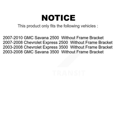 [Avant] Kit d'extrémité de biellette de direction pour Chevrolet Express 3500 GMC Savana 2500 sans Frame Bracket KTR-103959