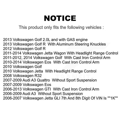 [Avant] Kit de Bras de suspension pour Volkswagen Jetta GTI Golf Eos Audi A3 R R32 Quattro KTR-103979