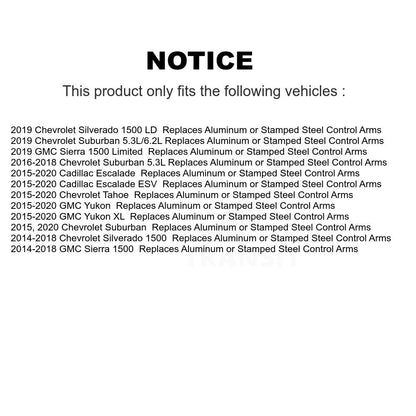 [Avant] Ensemble de bras de suspension et joint à rotule pour GMC Chevrolet Sierra 1500 Silverado KTR-104111