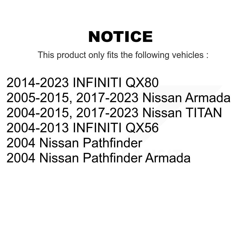 [Avant Supérieur] Ensemble de bras de suspension et joint à rotule pour Nissan TITAN Armada INFINITI QX80 KTR-104132