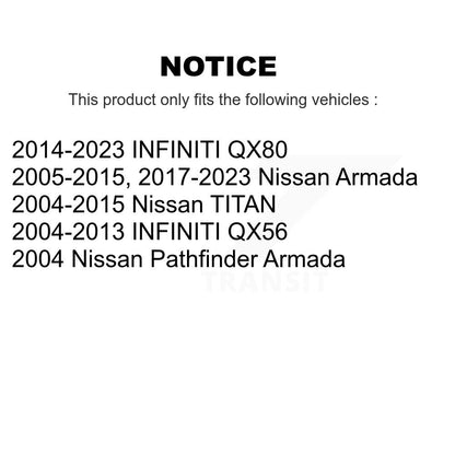 [Avant] Ensemble de bras de suspension et joint à rotule pour Nissan TITAN Armada INFINITI KTR-104147