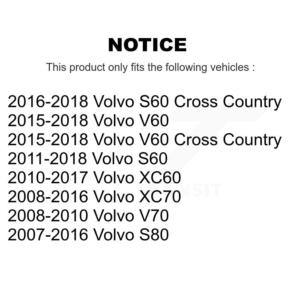 [Avant et Arrière] Kit de biellette de barre stabilisatrice de suspension pour Volvo XC60 XC70 S60 V60 S80 Cross Country V70 KTR-104162
