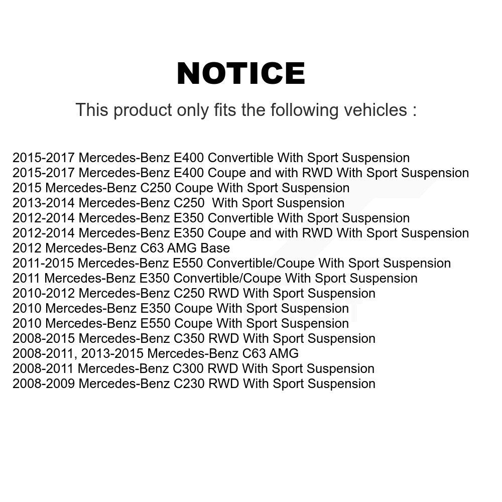[Avant] Kit de biellette de barre stabilisatrice de suspension pour Mercedes-Benz C300 E350 C350 C250 E400 E550 C230 C63 KTR-104211