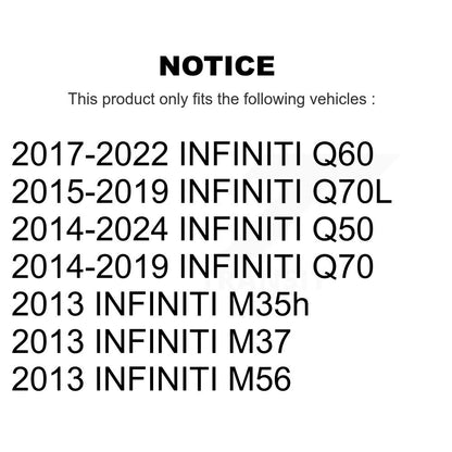 [Arrière] Kit de biellette de barre stabilisatrice de suspension pour INFINITI Q50 Q60 Q70 Q70L M37 M56 M35h KTR-104221