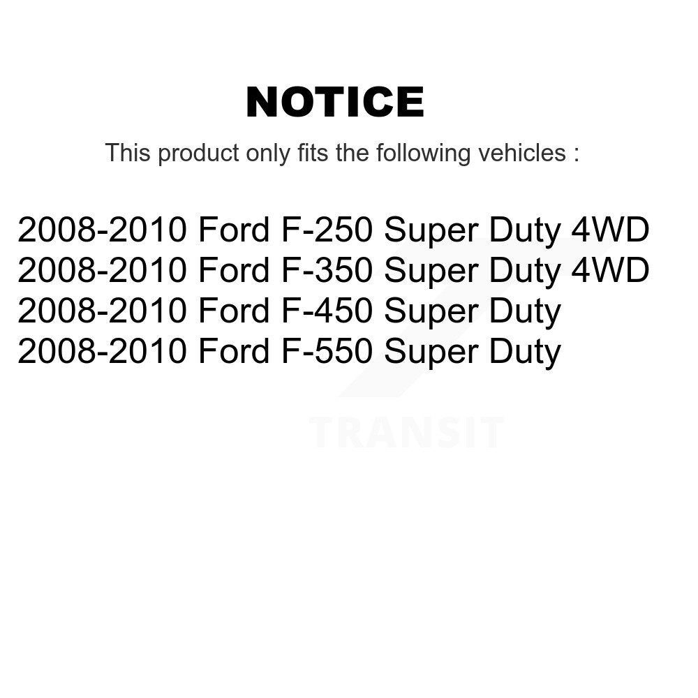 [Avant] Kit de biellette de barre stabilisatrice de suspension pour 2008-2010 Ford F-350 Super Duty F-250 F-550 F-450 KTR-104243