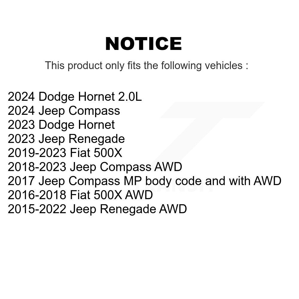[Avant et Arrière] Kit de biellette de barre stabilisatrice de suspension pour Jeep Compass Renegade Dodge Hornet Fiat 500X KTR-104249