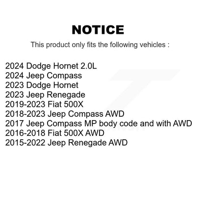 [Avant et Arrière] Kit de biellette de barre stabilisatrice de suspension pour Jeep Compass Renegade Dodge Hornet Fiat 500X KTR-104249