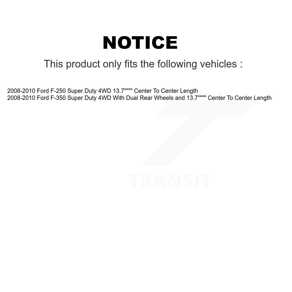 [Avant et Arrière] Kit de biellette de barre stabilisatrice de suspension pour 2008-2010 Ford F-350 Super Duty F-250 4WD KTR-104252