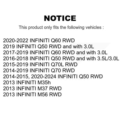 [Avant et Arrière] Kit de biellette de barre stabilisatrice de suspension pour INFINITI Q50 Q60 Q70 Q70L M37 M56 M35h KTR-104265