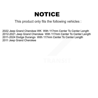 [Arrière] Kit de biellette de barre stabilisatrice de suspension pour Jeep Grand Cherokee Dodge Durango WK KTR-104289