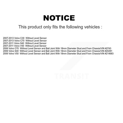 [Avant] Ensemble de bras de suspension et joint à rotule pour Volvo C30 S40 C70 V50 KTR-104415