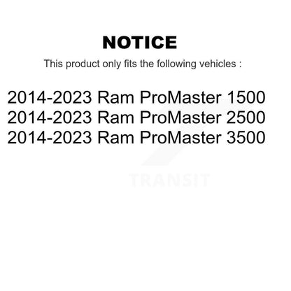 [Avant] Kit de biellette de barre stabilisatrice de suspension pour 2014-2023 Ram ProMaster 2500 3500 1500 KTR-104441
