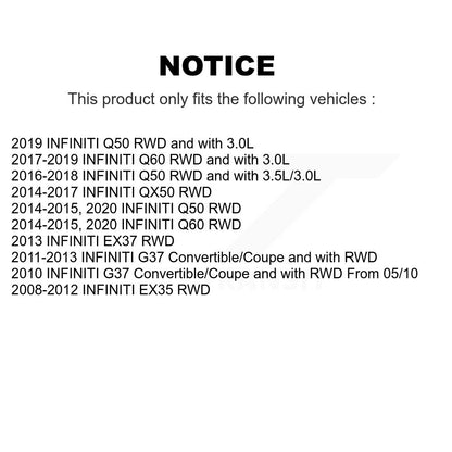 [Avant] Ensemble de bras de suspension et joint à rotule pour INFINITI Q50 G37 QX50 EX35 KTR-104443