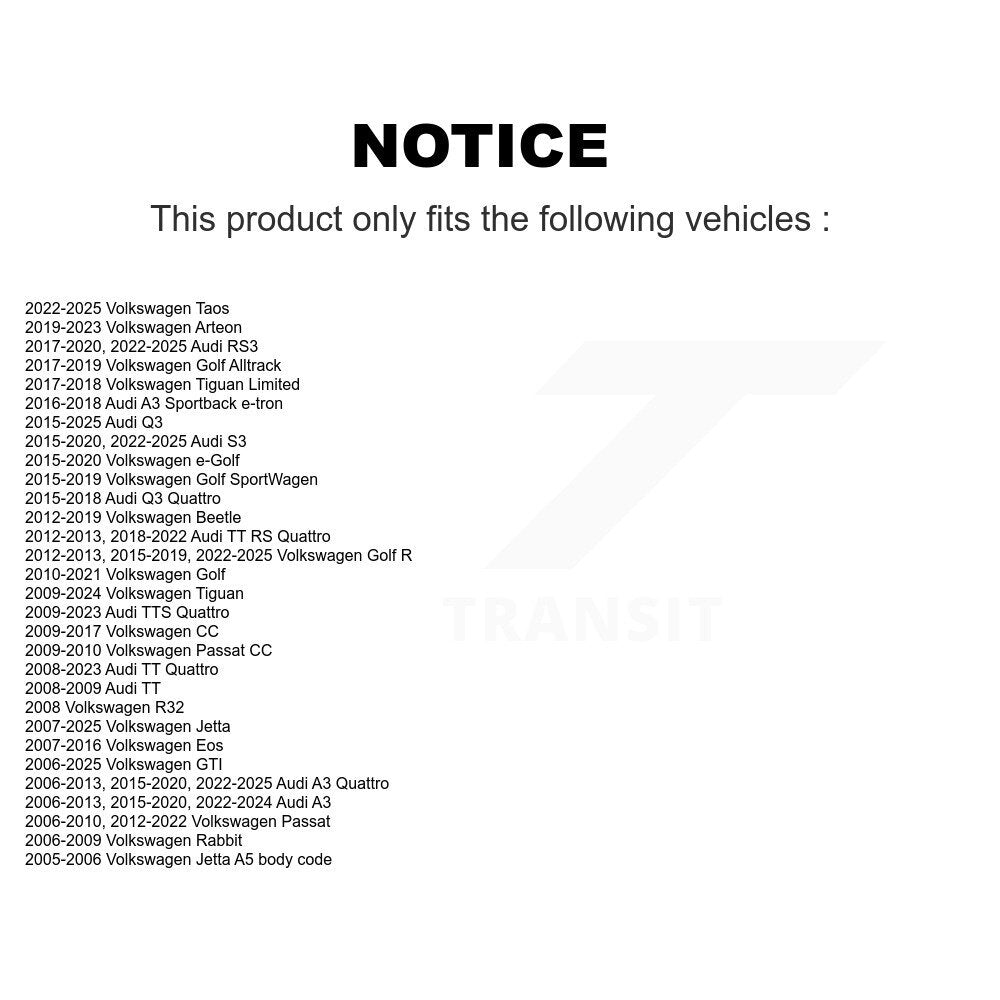 [Avant Inférieur Avant] Bague de bras de suspension pour Volkswagen Jetta Tiguan Golf KTR-104501