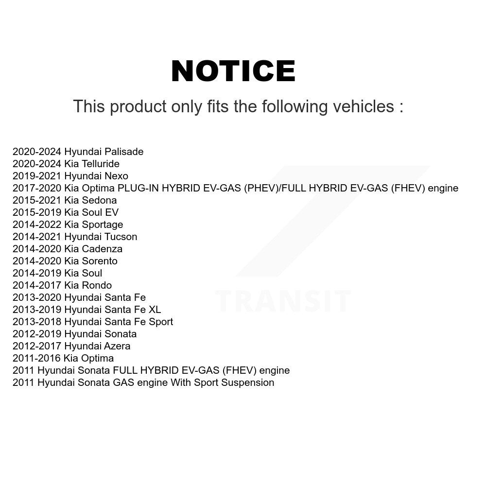 [Avant Inférieur Avant] Bague de bras de suspension pour Hyundai Kia Tucson Santa Fe KTR-104502