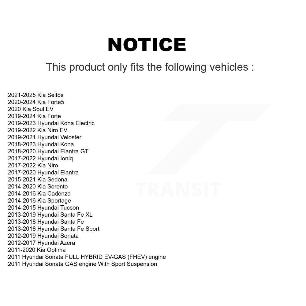 [Avant Inférieur Arrière] Bague de bras de suspension pour Hyundai Kia Elantra Santa Fe KTR-104505