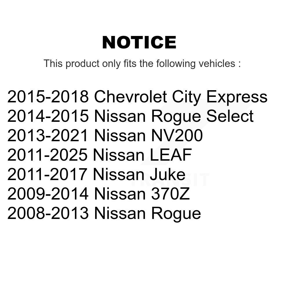 [Avant Inférieur Arrière] Bague de bras de suspension pour Nissan Rogue LEAF Juke NV200 370Z KTR-104506