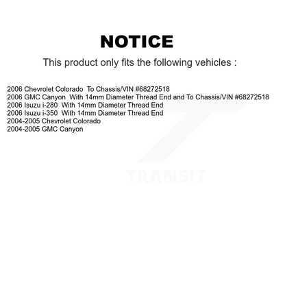 [Avant Extérieur] Extrémité de biellette de direction pour Chevrolet Colorado GMC Canyon Isuzu i-280 i-350 KTR-104651