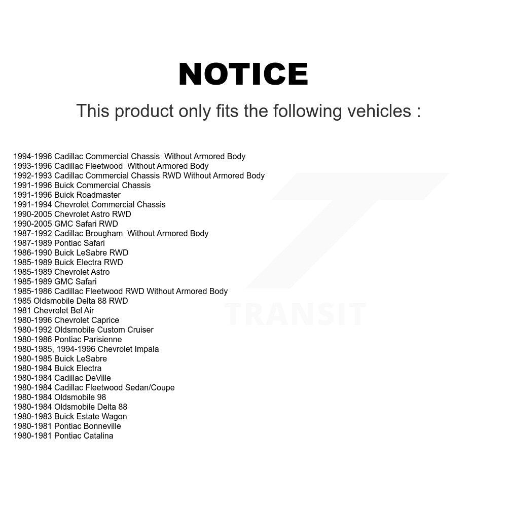 [Avant Extérieur] Extrémité de biellette de direction pour Chevrolet Astro Safari GMC Cadillac Caprice Buick Delta KTR-104696