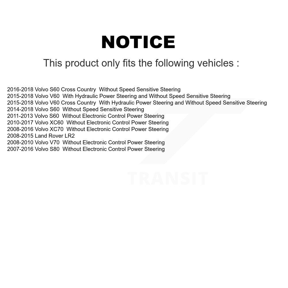 [Avant Intérieur] Extrémité de biellette de direction pour Volvo XC60 XC70 S60 Land Rover LR2 V60 S80 Cross Country KTR-104723