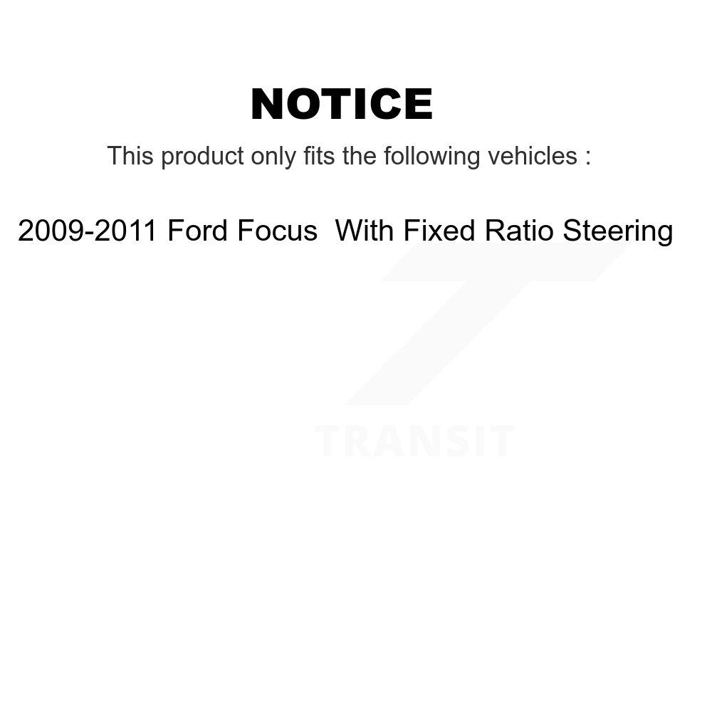 [Avant Intérieur] Extrémité de biellette de direction pour 2009-2011 Ford Focus With Fixed Ratio KTR-104763