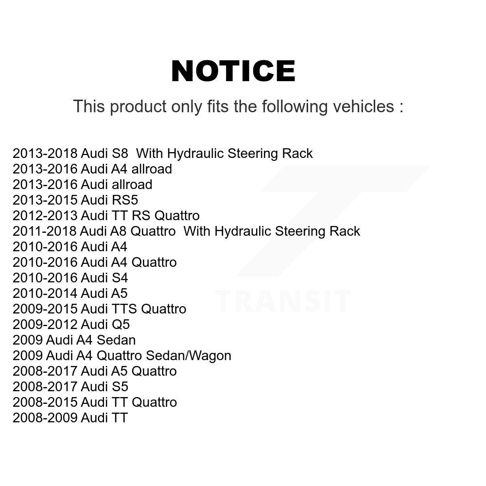 [Avant Intérieur] Extrémité de biellette de direction pour Audi A4 Quattro Q5 A5 S4 S5 TT allroad A8 RS5 TTS S8 RS KTR-104842