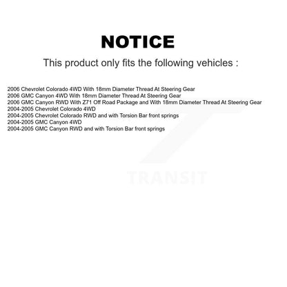 [Avant Intérieur] Extrémité de biellette de direction pour Chevrolet Colorado GMC Canyon KTR-104853