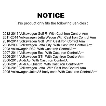 [Avant Inférieur] Bras de suspension pour Volkswagen Jetta Golf GTI Audi Eos A3 City Quattro KTR-105181