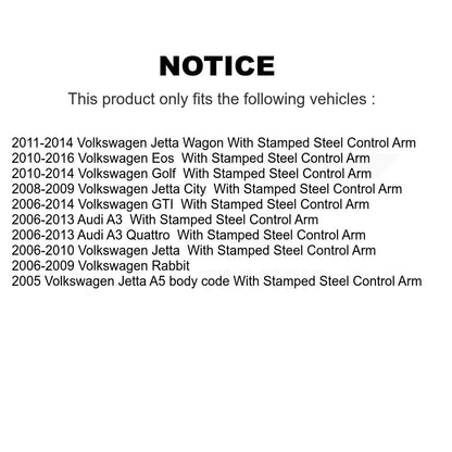 [Avant Inférieur] Bras de suspension pour Volkswagen Jetta Golf Rabbit GTI Audi A3 City Eos KTR-105182