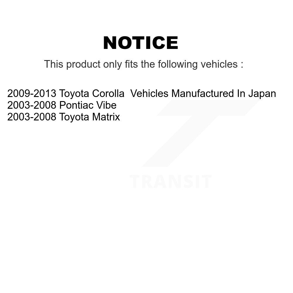 [Avant Inférieur] Bras de suspension pour Toyota Corolla Matrix Pontiac Vibe KTR-105219