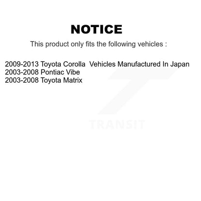 [Avant Inférieur] Bras de suspension pour Toyota Corolla Matrix Pontiac Vibe KTR-105219