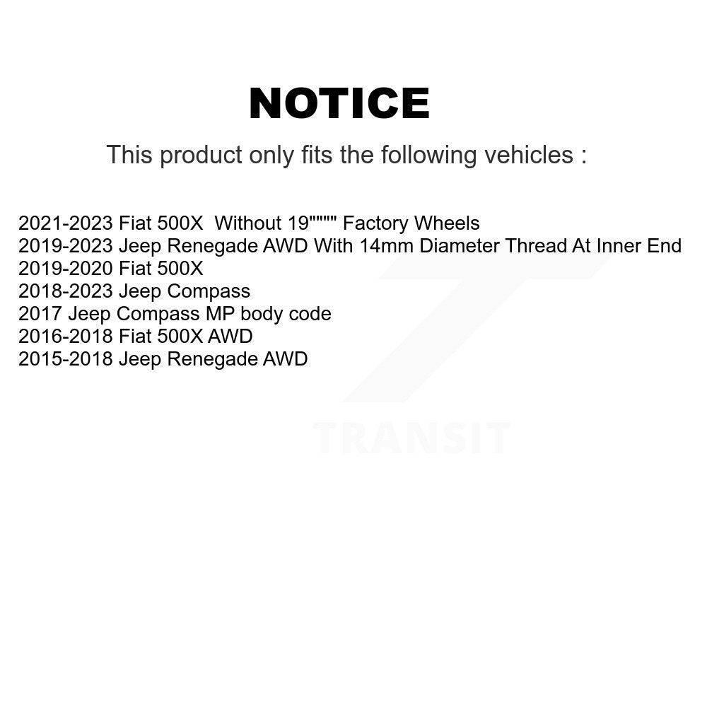 [Avant] Ensemble de bras de suspension et joint à rotule pour Jeep Compass Renegade Fiat 500X KTR-105272