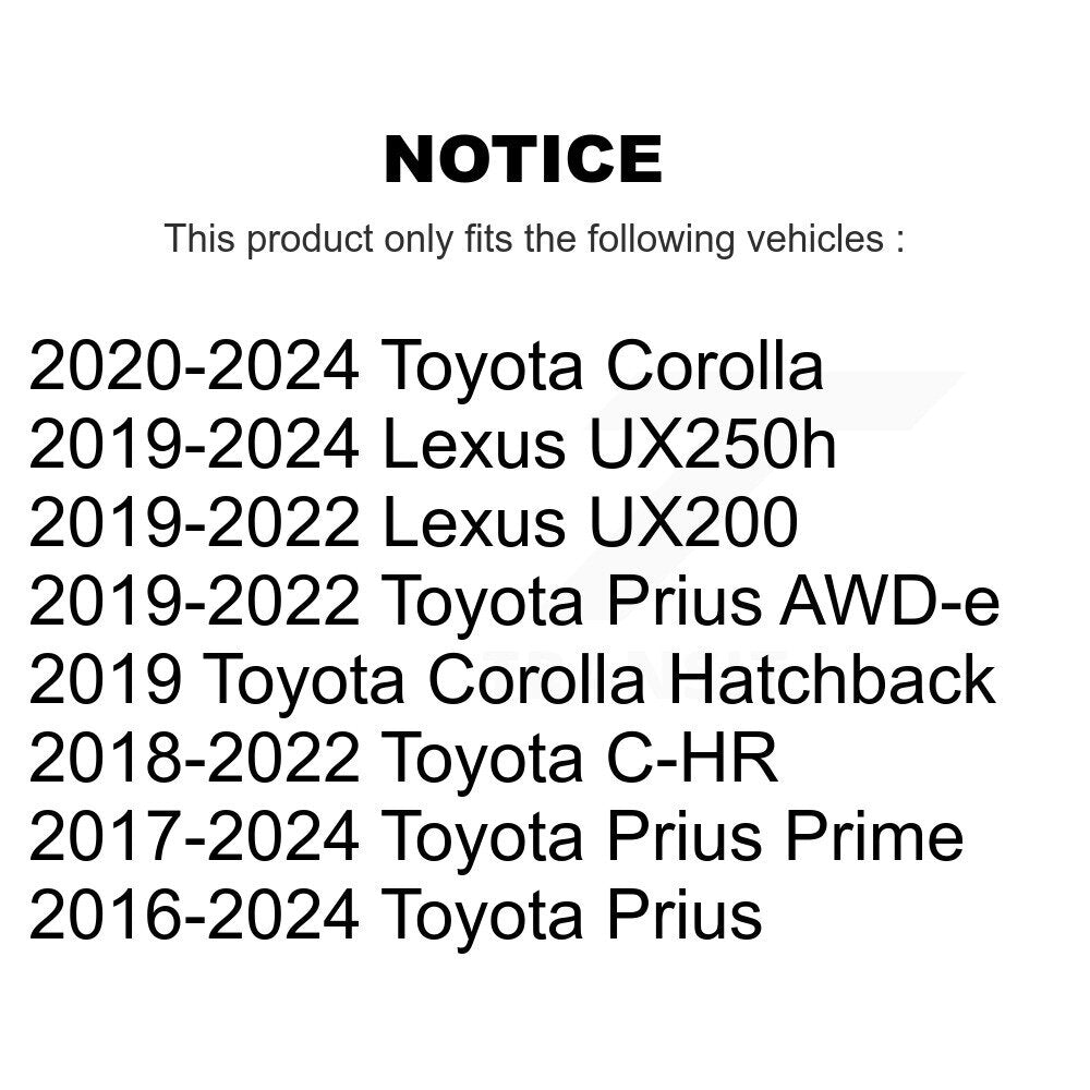 [Avant et Arrière] Kit de biellette de barre stabilisatrice de suspension pour Toyota Corolla C-HR Prius Prime Lexus UX250h AWD-e KTR-105277