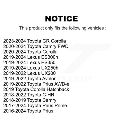 [Arrière] Kit de biellette de barre stabilisatrice de suspension pour Toyota Corolla Camry C-HR Prius Prime Lexus UX250h KTR-105293